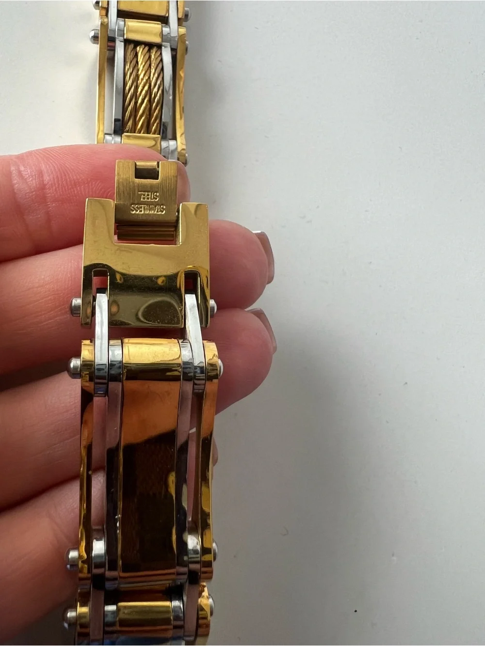 Gold and Silver Women's Bracelet Watch Band - Unbranded